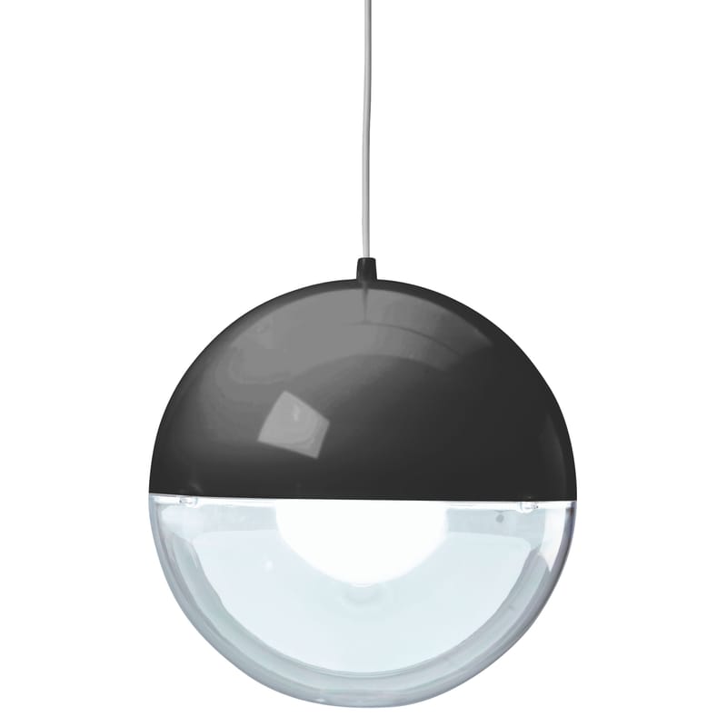Luminaire - Suspensions - Suspension Orion plastique noir / Ø 32 cm - Koziol - Noir / Transparent - Polystyrène