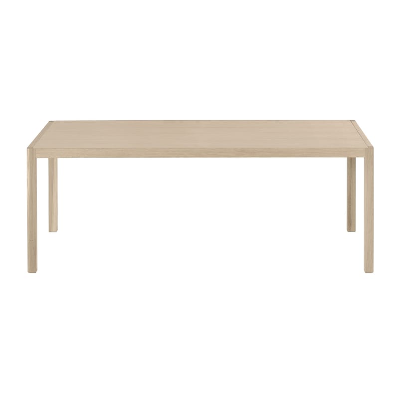 Mobilier - Tables - Table rectangulaire Workshop bois naturel / Placage chêne- 200 x 92 cm - Muuto - Placage chêne / Pieds chêne - Chêne massif, Placage de chêne