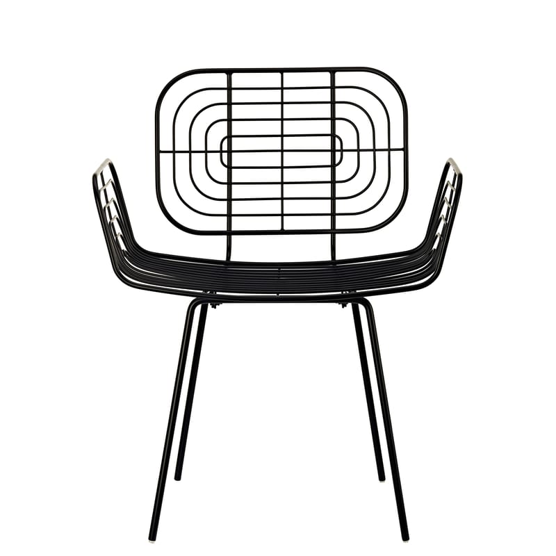 Furniture - Chairs - Boston Armchair metal black / Metal - Pols Potten - Black - Lacquered metal