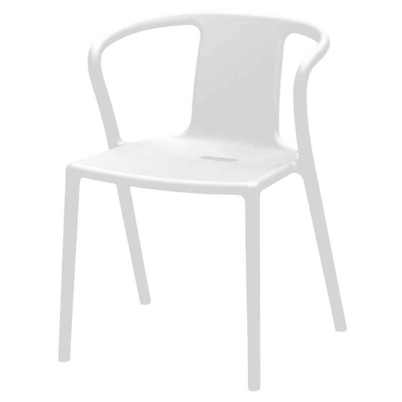 Mobilier - Chaises, fauteuils de salle à manger - Fauteuil empilable Air-Armchair blanc / Jasper Morrison, 2006 - Magis - Blanc - Polypropylène chargé de fibre de verre
