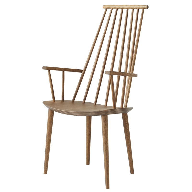 Möbel - Lounge Sessel - Sessel J110 holz natur Eiche dunkel geölt / Neuauflage 1960er Jahre - Hay - Eiche dunkel geölt - Eichenfurnier, massive Eiche