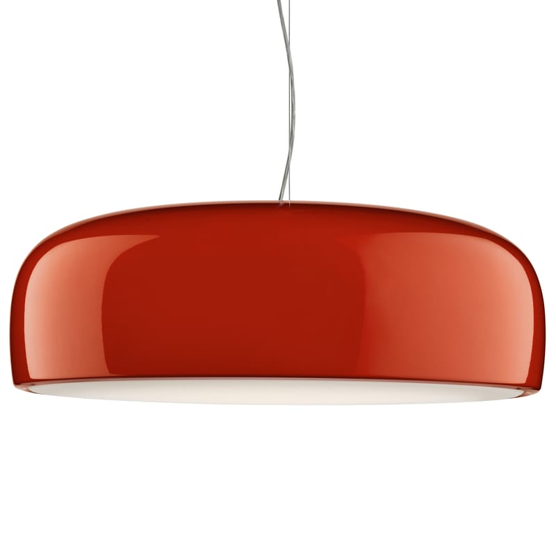 Luminaire - Suspensions - Suspension Smithfield métal rouge / Ø 60 cm - Flos - Rouge - Aluminium peint