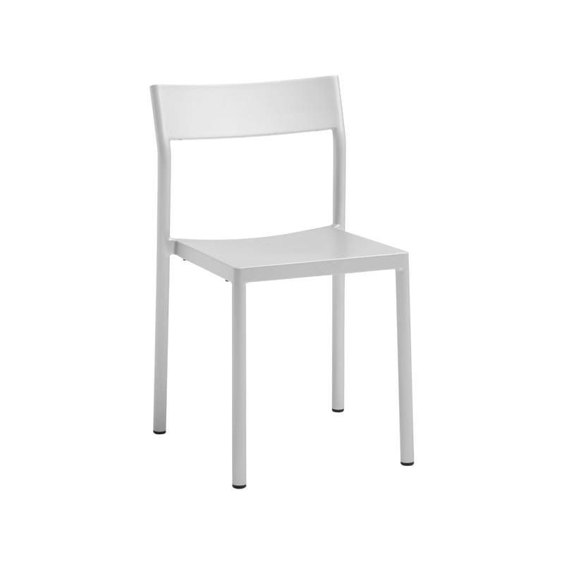 Mobilier - Chaises, fauteuils de salle à manger - Chaise empilable Type Chair métal gris - Hay - Chaise / Gris-argent - Aluminium avec revêtement silicone