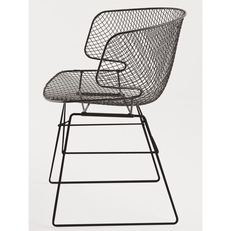 Mobilier - Chaises, fauteuils de salle à manger - Fauteuil Arkys métal noir - Eumenes - Structure noire / siège noir - Acier galvanisé verni