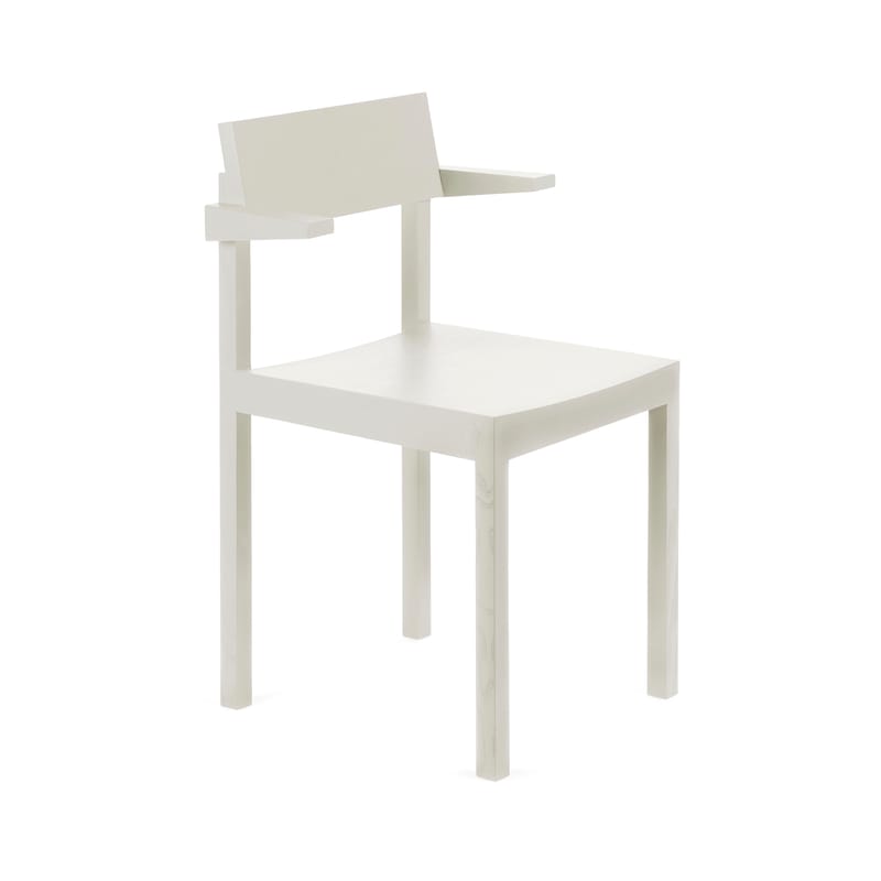 Mobilier - Chaises, fauteuils de salle à manger - Fauteuil Silent bois multicolore - valerie objects - Craie - Frêne