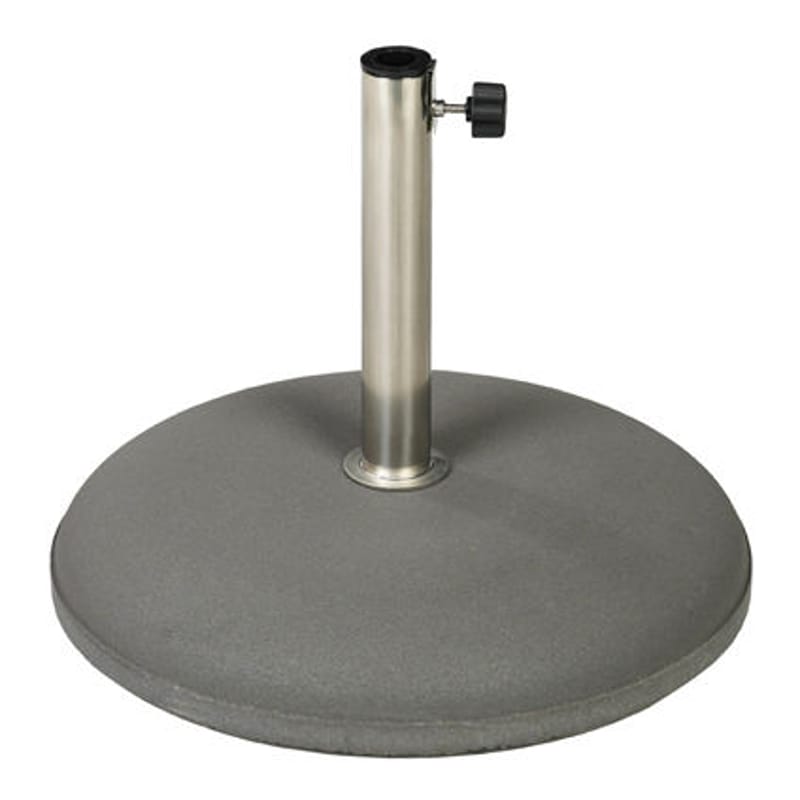 Outdoor - Parasols -  Parasol base stone grey Concrete - Ø 49 cm - Vlaemynck - Anthracite - Concrete, Stainless steel