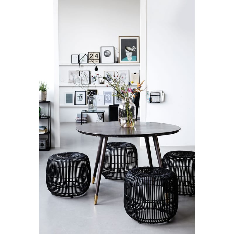 Rattan floor pouf sale