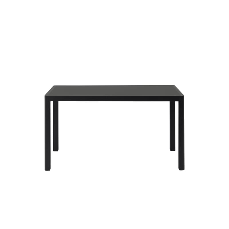 Mobilier - Bureaux - Table rectangulaire Workshop bois noir / Linoleum - 130 x 65 cm - Muuto - Linoleum noir / Pieds noirs - Chêne massif, Linoléum