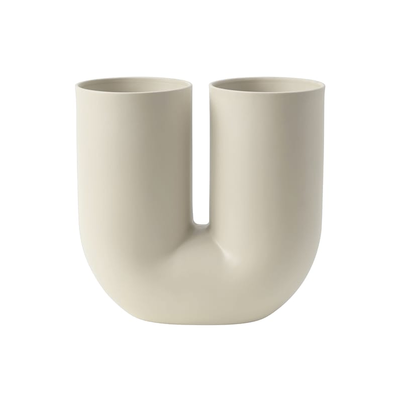 Décoration - Vases - Vase Kink / Céramique - Muuto - Sable - Céramique