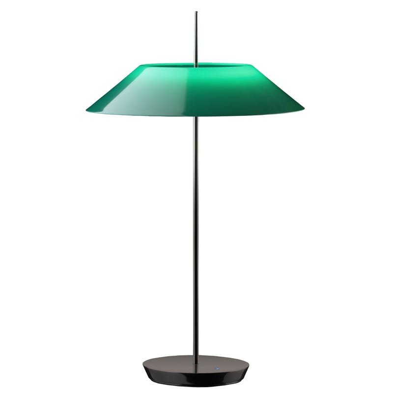 Luminaire - Lampes de table - Lampe de table Mayfair LED métal plastique vert noir / H 52 cm - Vibia - Vert / Noir brillant -  Zamak, Acier, Méthacrylate