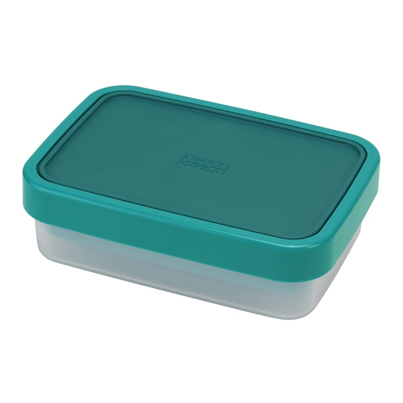 Table et cuisine - Boîtes et conservation - Lunch box GoEat plastique bleu / Set 2 boîtes empilables - Joseph Joseph - Bleu - Polypropylène, Silicone