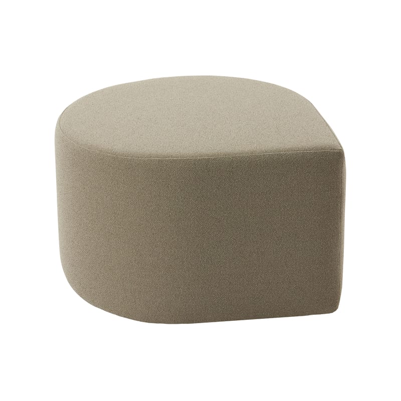 Furniture - Poufs & Floor Cushions - Stilla Pouf textile beige / Recycled polyester - AYTM - Taupe (recycled polyester) - MDF, Plywood, Polyurethane foam, Recycled polyester