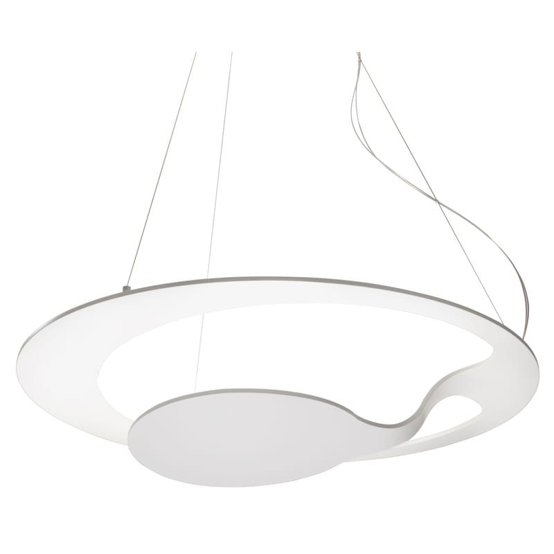 Illuminazione - Lampadari - Sospensione Glu metallo bianco / Ø 70 cm - Fabbian - Bianco - alluminio verniciato