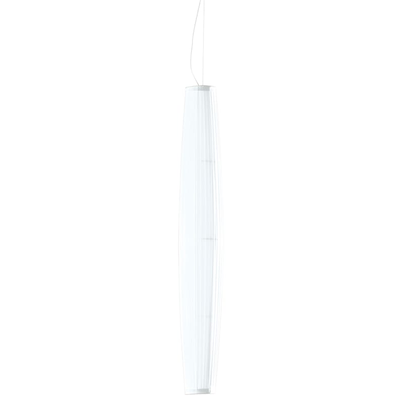 Luminaire - Suspensions - Suspension Colonne tissu blanc / H 190 cm - Dix Heures Dix - H 190 cm / Blanc - Tissu polyester