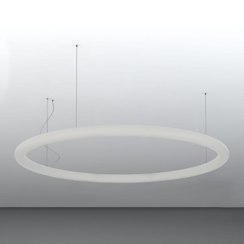 Luminaire - Suspensions - Suspension Giotto LED plastique blanc / Ø 140 cm - Slide - Ø 140 cm / Blanc - polyéthène recyclable