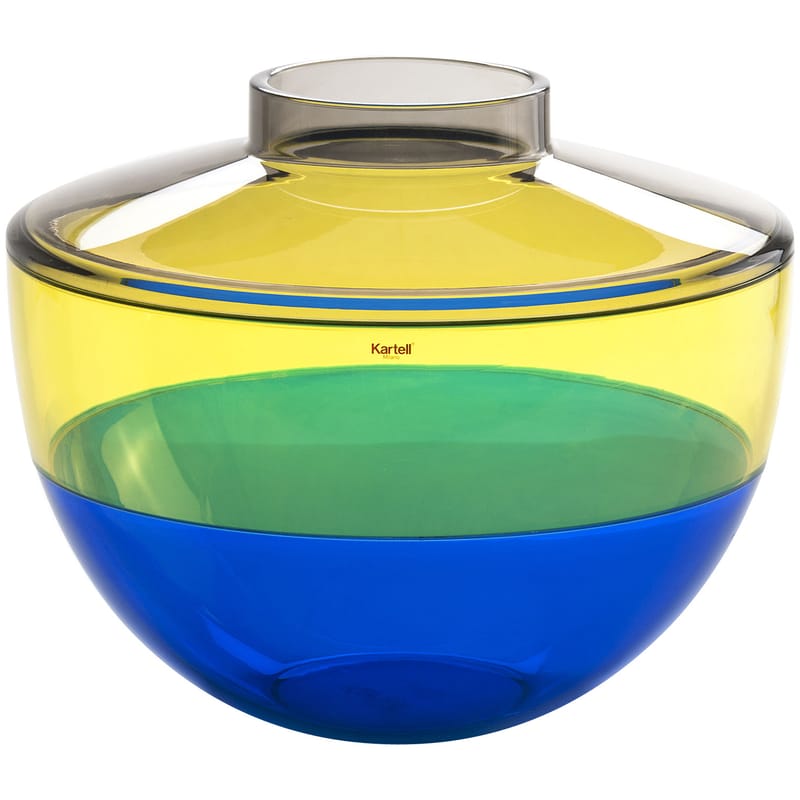 Décoration - Vases - Vase Shibuya plastique multicolore / Centre de table - Kartell - Fumé, Jaune, Bleu - PMMA