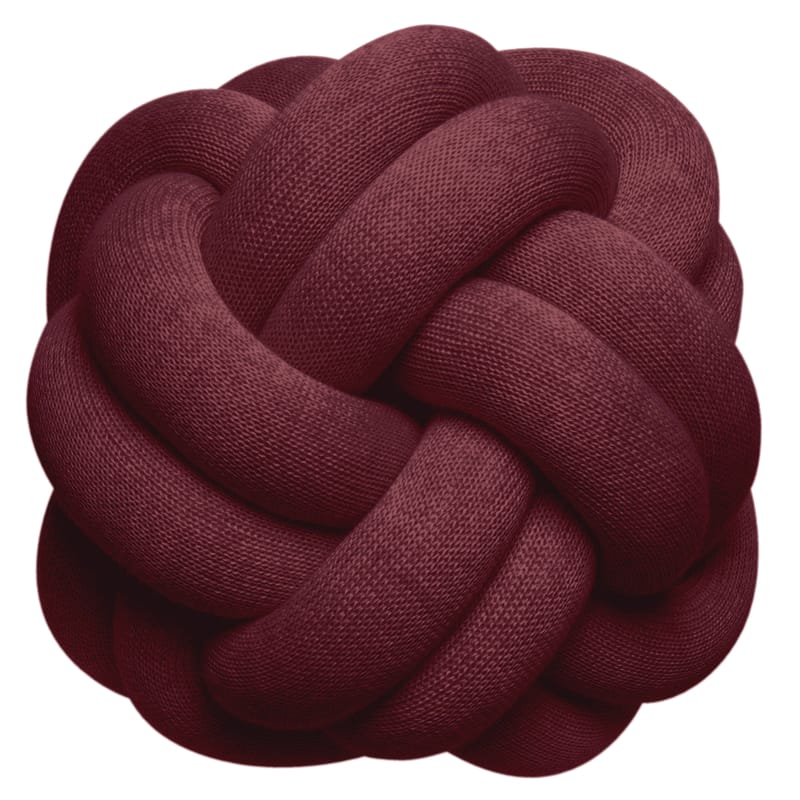 Décoration - Pour les enfants - Coussin Knot tissu rouge / Fait main - 30 x 30 cm / 2016 - Design House Stockholm - Bordeaux - Acrylique, Laine