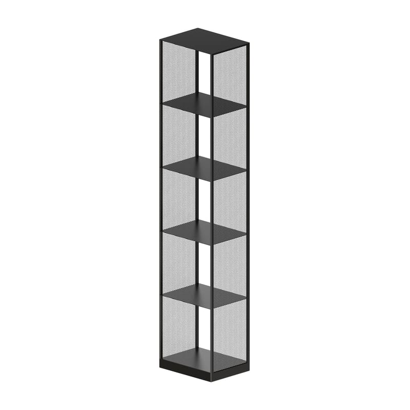 Mobilier - Etagères & bibliothèques - Etagère Tristano Large métal noir / H 190 cm - Zeus - Noir cuivré sablé - Acier