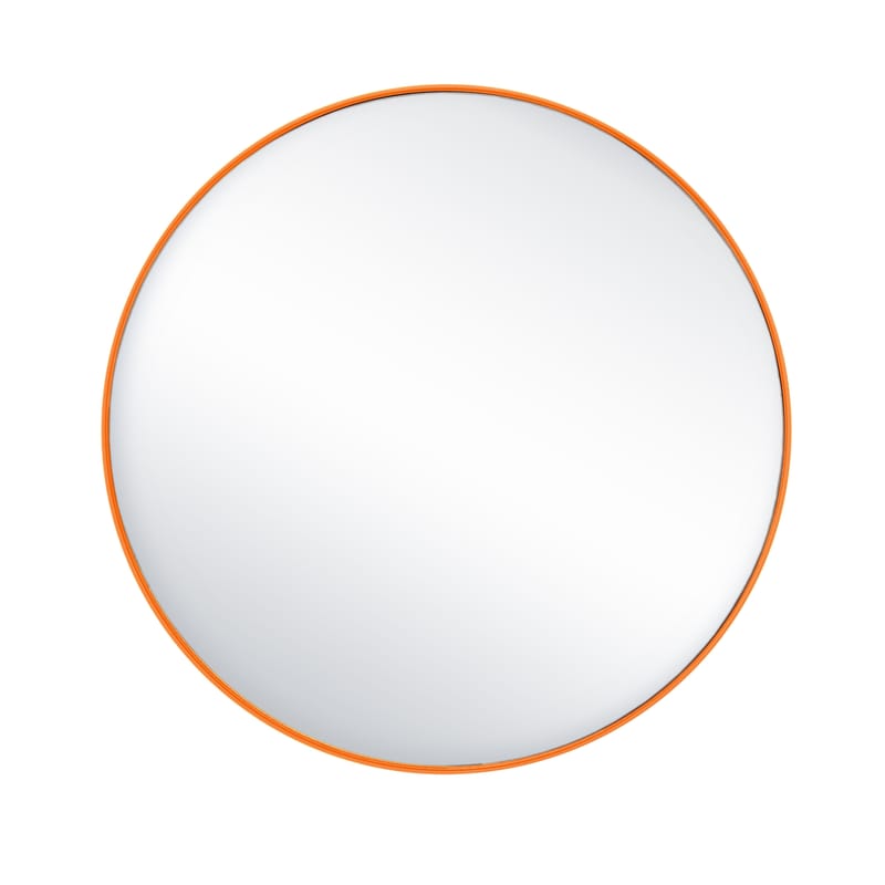 Décoration - Miroirs - Miroir mural G16 métal orange / Ø 44,8 cm - Tolix - Potiron - Acier recyclé laqué, Verre poli