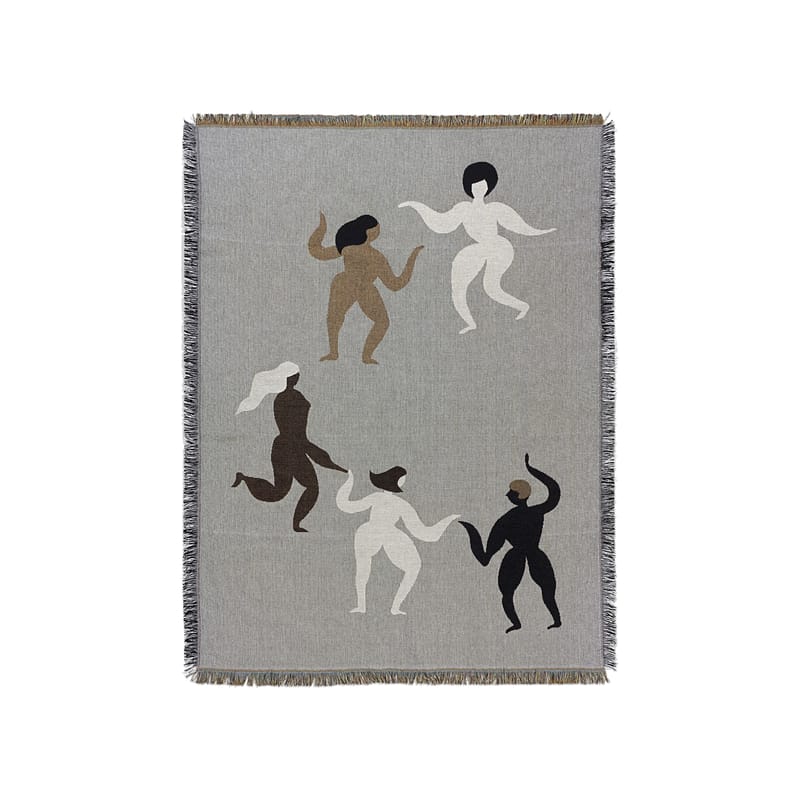 Tendances - Petits prix - Plaid Free gris / Tapisserie murale - 120 x 170 cm - Ferm Living - Gris - Coton biologique