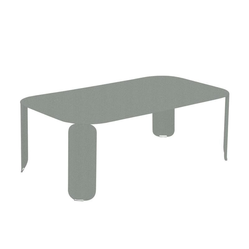 Mobilier - Tables basses - Table basse Bebop métal gris / 120 x 70 x H 42 cm - Fermob - Gris lapilli - Acier, Aluminium