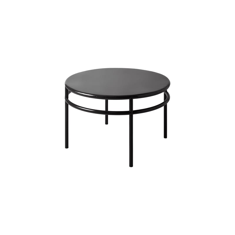 Mobilier - Tables basses - Table basse T37 métal noir / Ø 80 x H 49.5 cm - Tolix - Noir Jet Black - Acier inoxydable