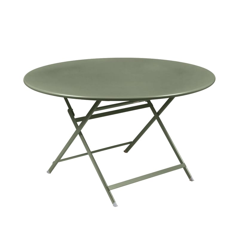 Jardin - Tables de jardin - Table pliante Caractère métal vert / Ø 128 cm / 7 personnes - Fermob - Cactus - Acier peint