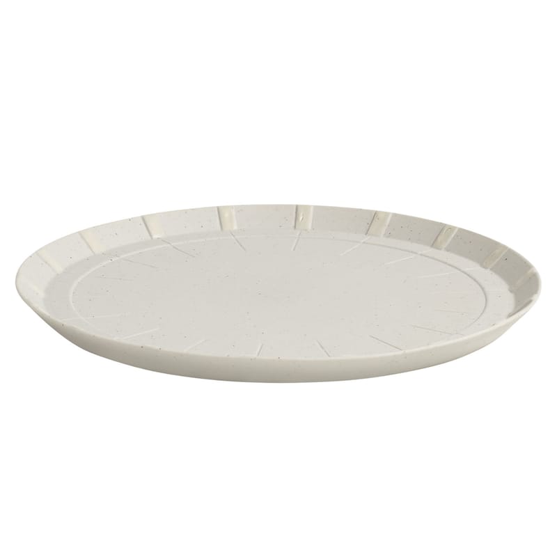 Table et cuisine - Assiettes - Assiette à dessert Paper Porcelain céramique gris blanc - Hay - Gris clair - Particules de métal, Porcelaine