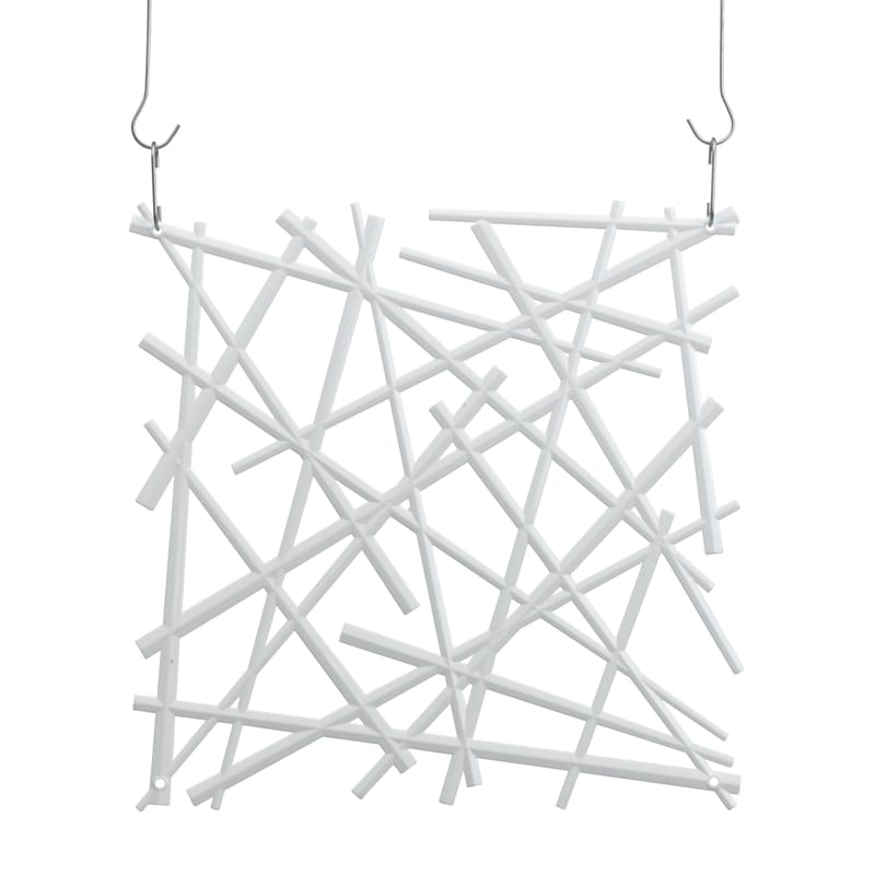 Mobilier - Paravents, séparations - Cloison Stixx plastique blanc / Set de 4 - Crochets inclus - Koziol - Blanc opaque - Polycarbonate