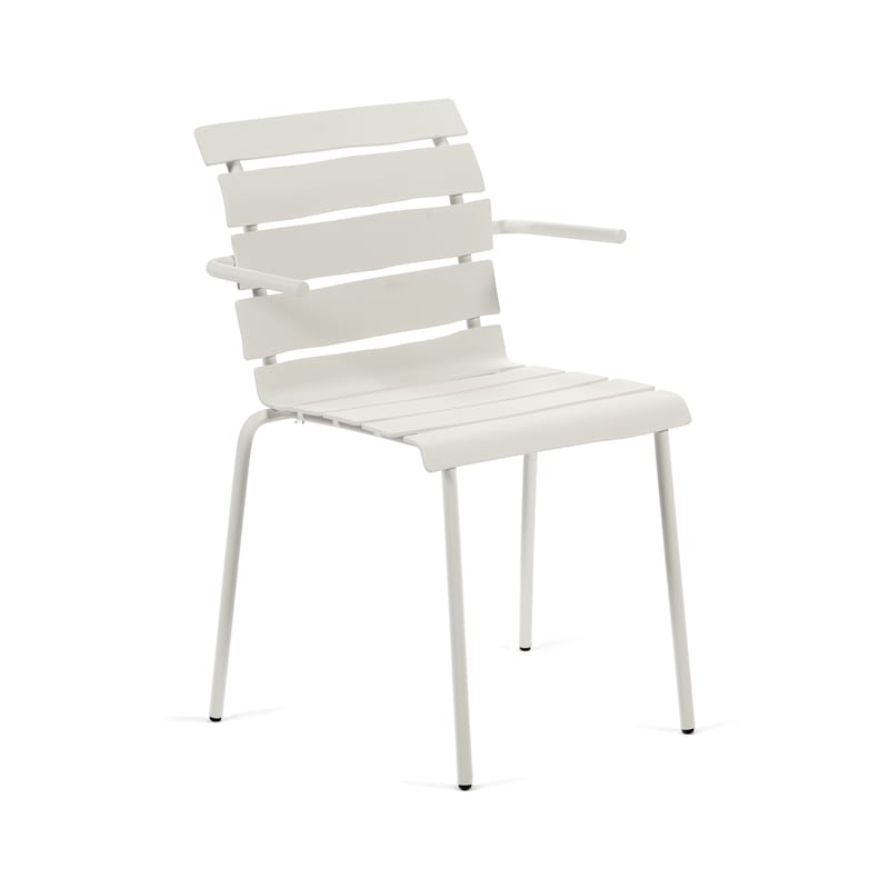 Mobilier - Chaises, fauteuils de salle à manger - Fauteuil empilable Aligned métal blanc / By Maarten Baas - Aluminium - valerie objects - Blanc - Aluminium thermolaqué