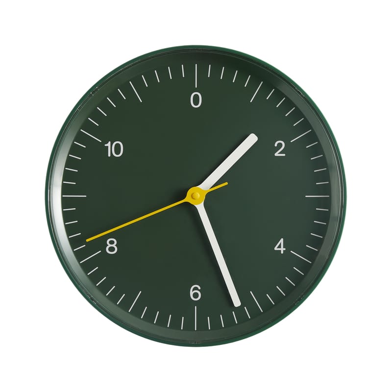 Décoration - Horloges  - Horloge murale  plastique vert / Jasper Morrison, 2008 - Ø 26,5 cm - Hay - Vert - ABS