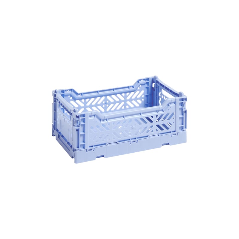 Décoration - Pour les enfants - Panier Colour Crate plastique bleu Small / 26 x 17 cm - Hay - Bleu clair - Polypropylène