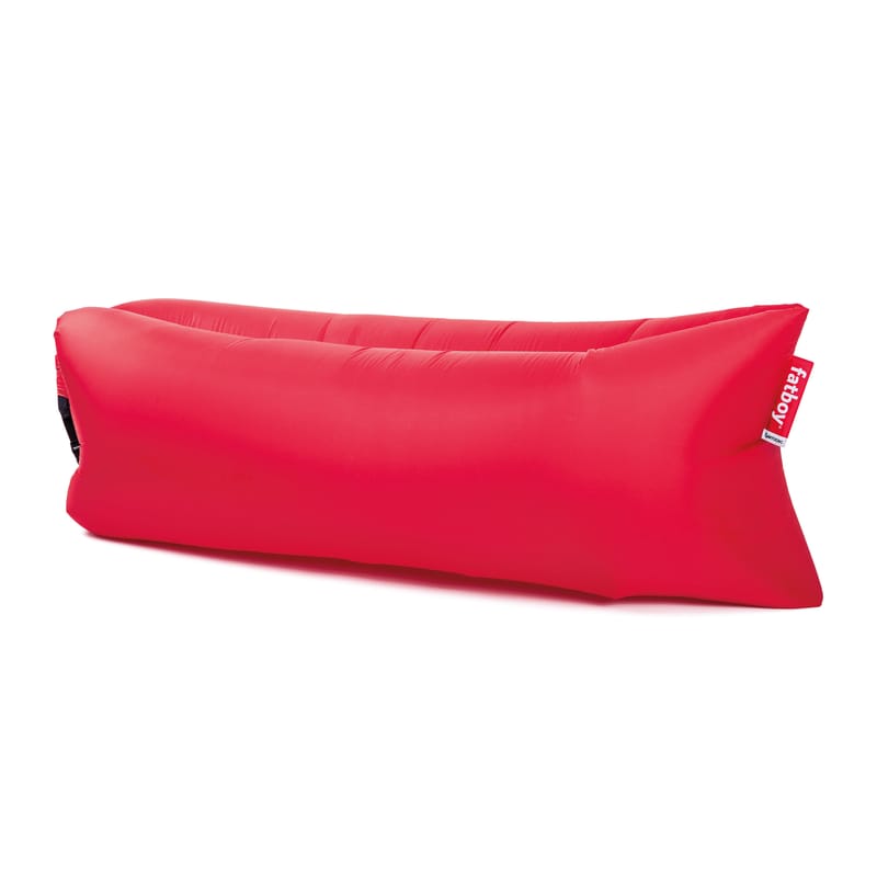 Outdoor - Sun Loungers & Hammocks - Lamzac the Original 2.0 Inflatable pouf textile red Inflatable - L 200 cm - Fatboy - Red - Nylon