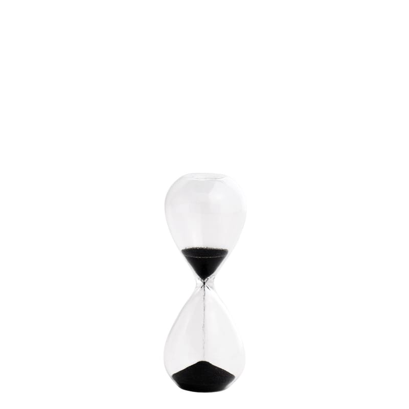 Table et cuisine - Ustensiles de cuisines - Sablier Time Small verre noir transparent / 3 minutes - H 9 cm - Hay - Transparent / Noir - sable, Verre