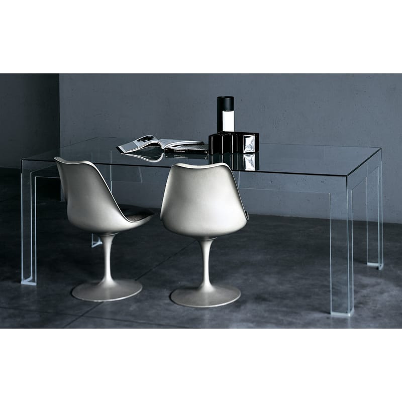 Mobilier - Tables - Table rectangulaire Atlantis verre transparent / 200 x 90 cm - Glas Italia - Plateau rectangulaire  : 200 x 90 cm - Verre