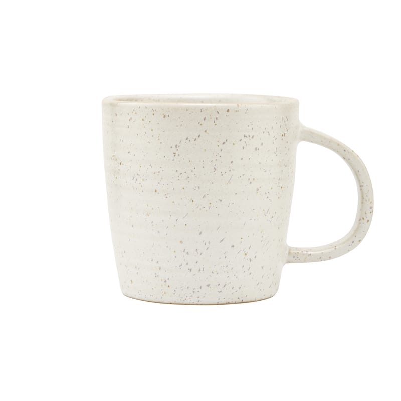 Table et cuisine - Tasses et mugs - Tasse Pion céramique blanc gris / Porcelaine - House Doctor - Blanc-gris - Porcelaine émaillée