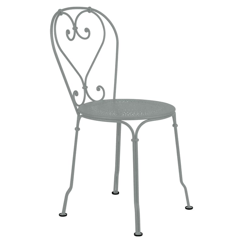 Mobilier - Chaises, fauteuils de salle à manger - Chaise empilable 1900 métal gris - Fermob - Gris lapilli - Acier
