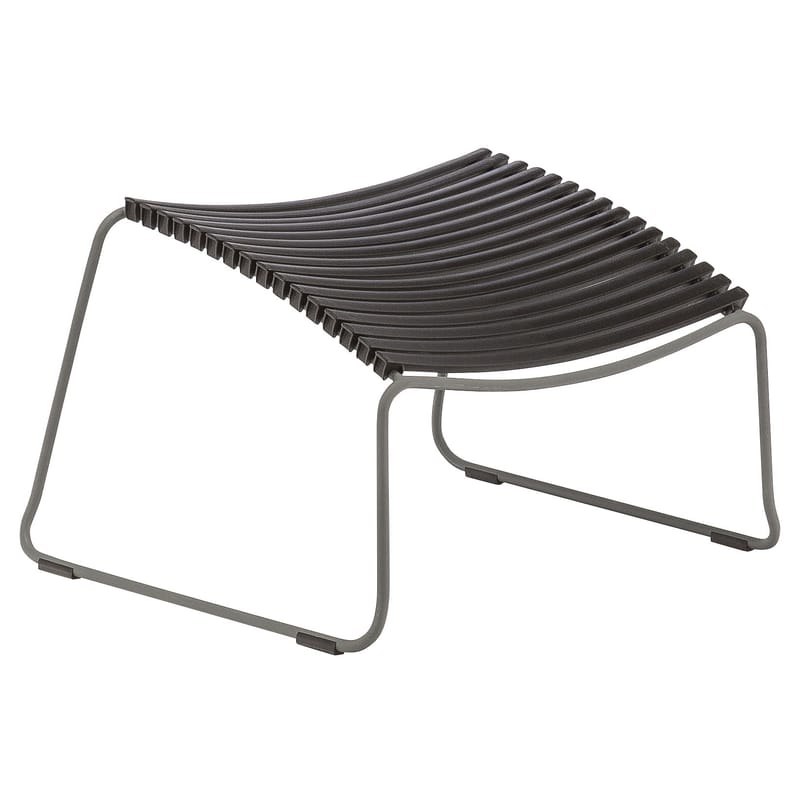 Furniture - Poufs & Floor Cushions - Click Footrest metal plastic material black - Houe - Black - Epoxy lacquered metal, Plastic material
