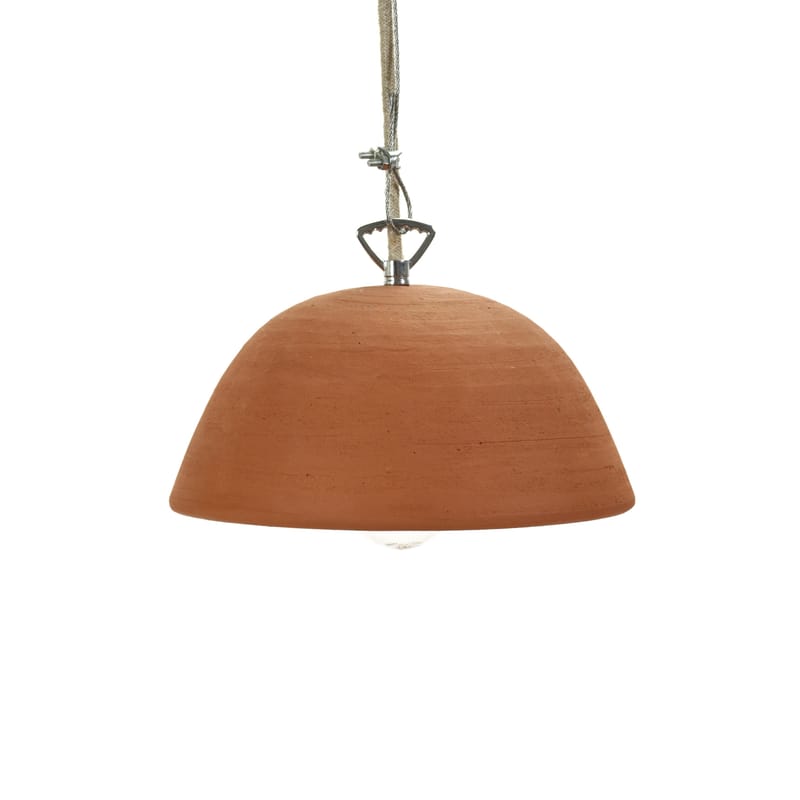 Lighting - Pendant Lighting - Terra Pendant ceramic orange brown / Terre cuite - Ø 22 x H 13 cm - Serax - Terracotta - Terracotta
