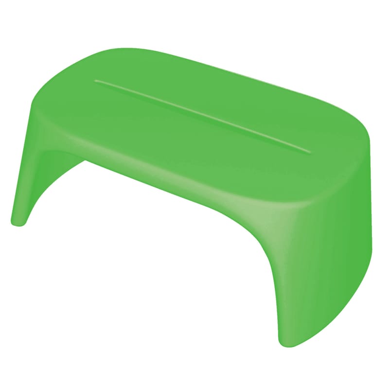 Mobilier - Tables basses - Table basse Amélie plastique vert / Banc - L 108 cm - Slide - Vert - polyéthène recyclable