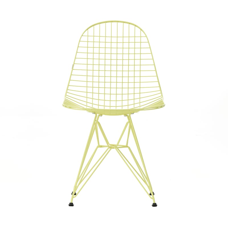 Mobilier - Chaises, fauteuils de salle à manger - Chaise Wire Chair DKR Colours métal jaune / By Charles & Ray Eames, 1951 - Vitra - Citron - Acier laqué époxy