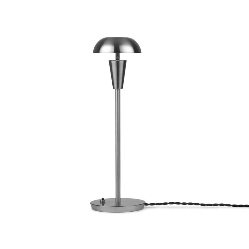 Luminaire - Lampes de table - Lampe de table Tiny Long gris argent métal / H 42 cm - Orientable - Ferm Living - Acier - Fer nickelé