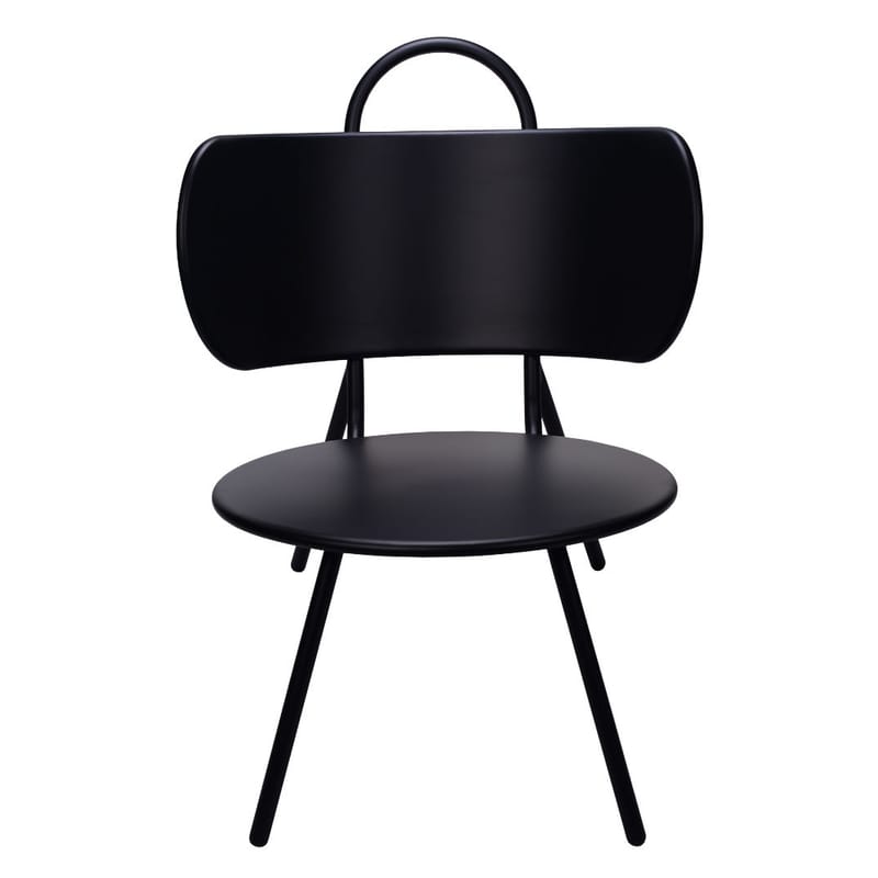 Furniture - Armchairs - Swim Low armchair metal black Indoor & outdoor - Metal - Bibelo - Black - Epoxy lacquered steel