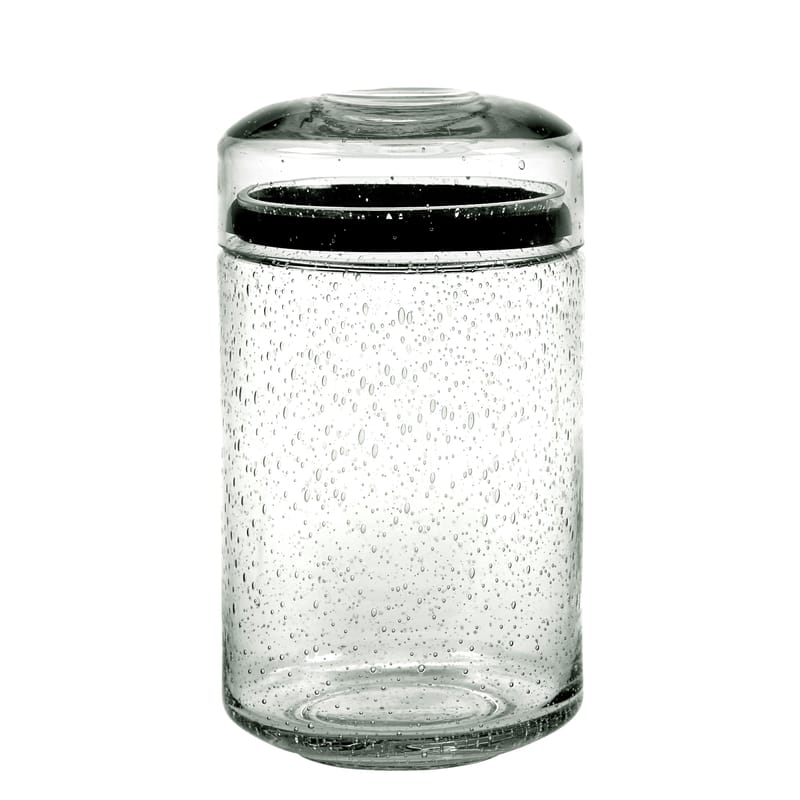 Table et cuisine - Boîtes et conservation - Pot Pure verre transparent / avec couvercle - Taille L - Serax - Taille L / H 22 cm - Verre bullé