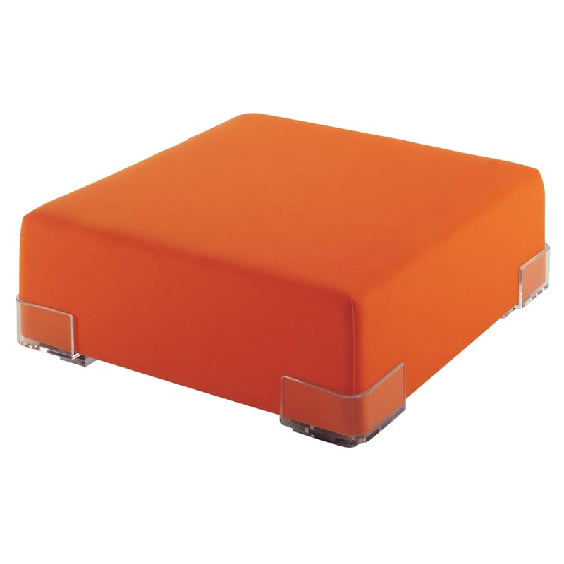 Mobilier - Mobilier Ados - Pouf Plastics plastique orange - Kartell - Orange - Polycarbonate, Polyuréthane