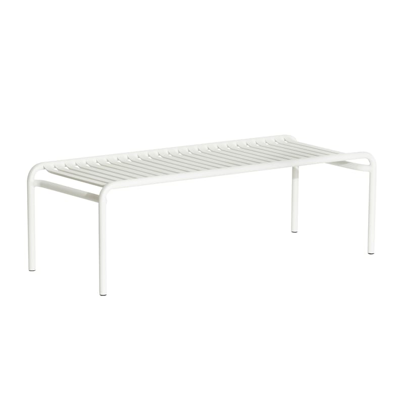 Arredamento - Tavolini  - Tavolino Week-End Large metallo bianco / Large - 127 x 51 cm - Petite Friture - Bianco - Alluminio termolaccato epossidico