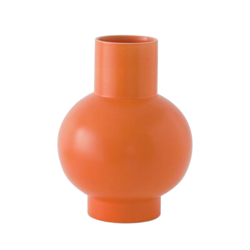 Décoration - Vases - Vase Strøm Extra Large / H 33 cm - Céramique / Fait main - raawii - Orange Vibrant - Céramique