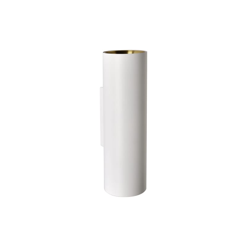 Luminaire - Plafonniers - Applique Tobo W65 métal blanc / Ø 6,5 x H 22 cm - DCW éditions - Blanc - Acier, Laiton