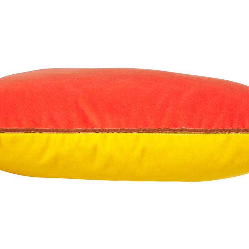 Leli vre Paris Bibi Big Cushion orangey red colza yellow Made