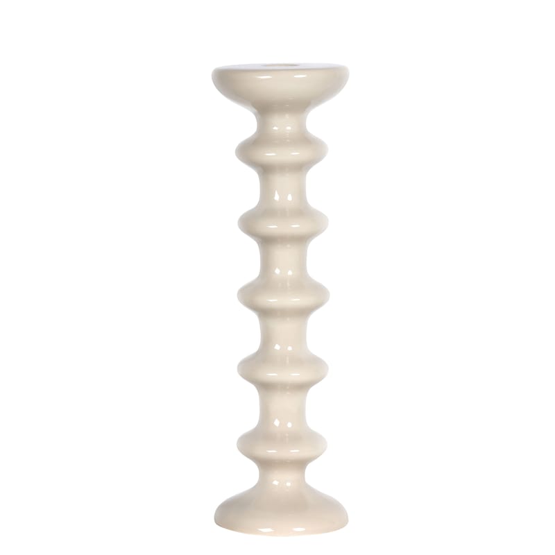 Dekoration - Kerzen, Kerzenleuchter und Windlichter - Kerzenleuchter Slave keramik weiß / Keramik - H 30 cm - Maison Sarah Lavoine - Jasmin - Keramik